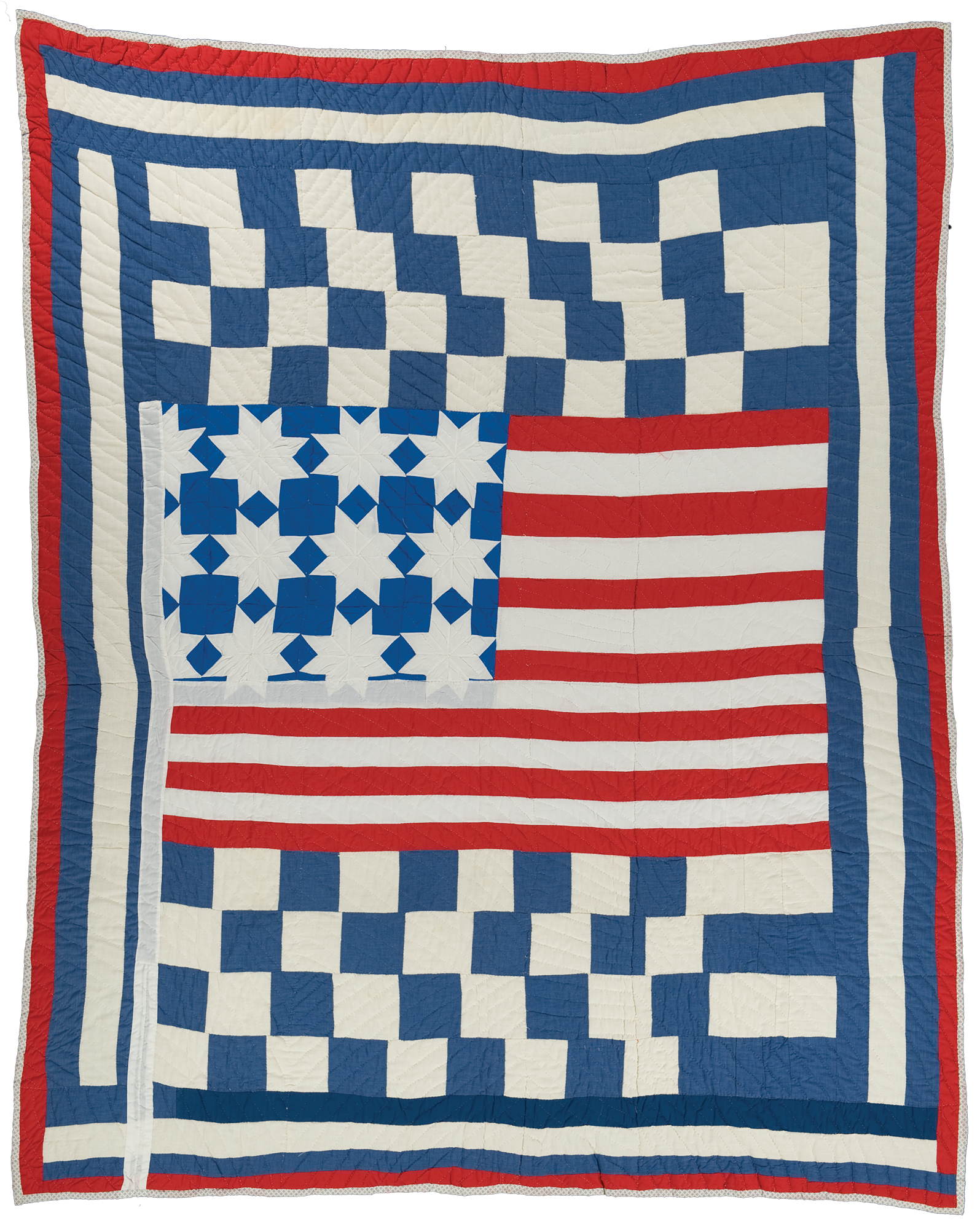 Flag quilt made by Mary Maxtion.