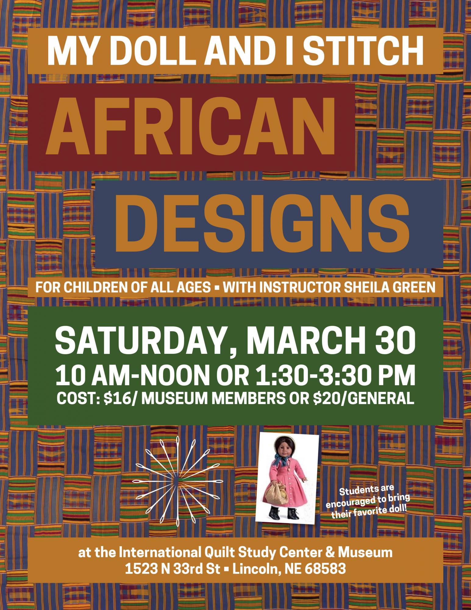 My Doll and I Stitch African Designs
