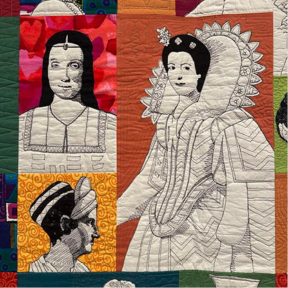 Quilt block from "Material Girls"