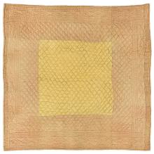 Peach and gold "vanne" made of silk taffeta
