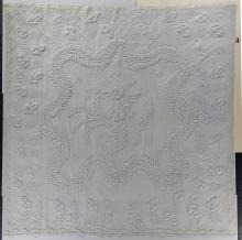 Bedcover, plain and stuffed quilting