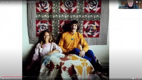 Textile Talks - picture of man and woman with quilt